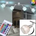 RGB LED Glaskugel Deckenlampe mit Eisblumendekor CALIFORNIA