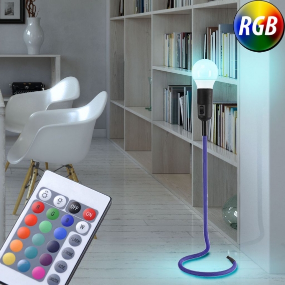 RGB LED Design Tischlampe in blau für den Wohnraum  CABLE