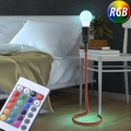 RBG LED Retro Tisch Lampe in rot für Ihr Wohnzimmer CABLE