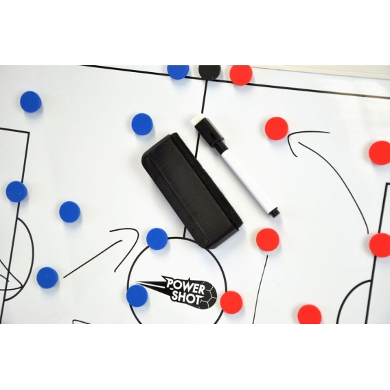 Taktiktafel Fußball 90 x 60 cm - inkl. Magnete, Boardmarker und Schwamm von POWERSHOT® - neues DESIGN
