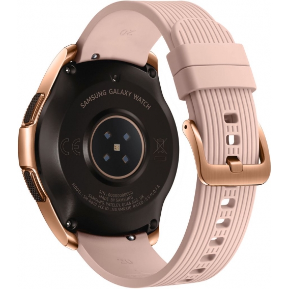 SAMSUNG Galaxy Watch 42 mm LTE, Smartwatch, Silikon, S,L, Roségold