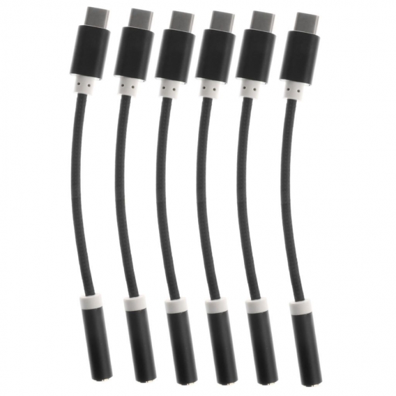 6pcs USB Typ C bis 3,5 mm Kopfhörer Stecker Adapter USB Typ C 3.1 Stecker auf 3,5 mm Stereo Audio Kopfhörer Kabel