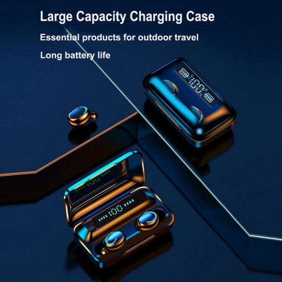 F9-9 (Macaron) TWS Stereo-Kopfhoerer Drahtlose Ohrhoerer BT 5.0-Kopfhoerer mit Touch-Control-Technologie zur Geraeuschunterdruec