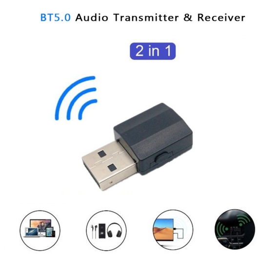 BT600 2 in 1 Bluetooth 5.0 Sender Empf?nger Audio Adapter fš¹r TV PC Kopfh?rer Handy MP3 Player