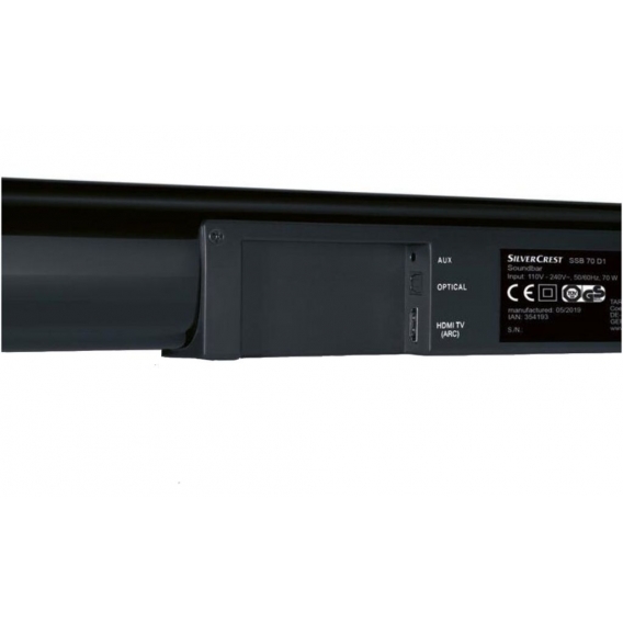 SILVERCREST® Soundbar Stereo 2.1 35W RMS Subwoofer Bluetooth Anbindung Sound