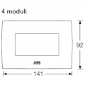 Abb Chiara Platte 4 Module Stein 2CSK0403CH