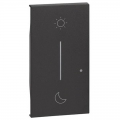 Bticino Living Now beleuchtbare Abdeckung, Symbol: NOTTE&GIORNO Wireless Schwarz KG41M2