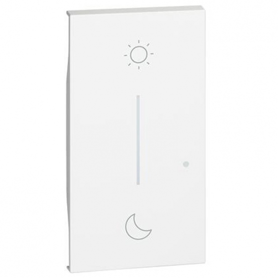 Bticino Living Now beleuchtbare Abdeckung, Symbol: NOTTE&GIORNO Wireless Weiß KW41M2