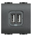 Bticino LivingLight Doppel-USB-Steckdose mit Netzgerät L4285C2