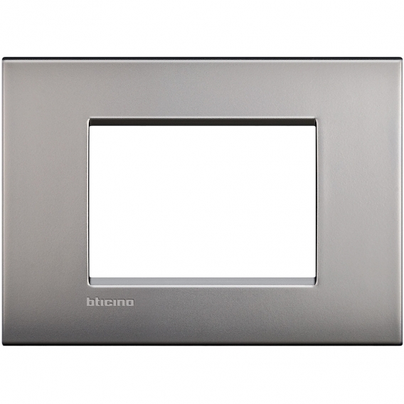 Bticino Wohnraumleuchte Platte AIR 3 Module nickel satiniert LNC4803NK