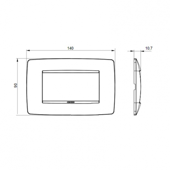 Gewiss Chorus Abdeckrahmen ONE 4P GW16104TB