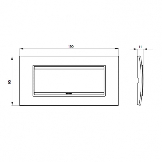 Gewiss Chorus Abdeckrahmen LUX 6P GW16206MI