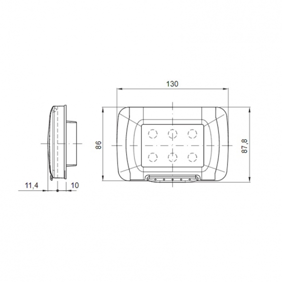 Wasserdichte Platte Gewiss system weiß ip55 3 Module GW22451