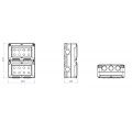 Gewiss-Gehäuse für System vertikal wasserdicht 8 Plätze Modul 4x2 IP55