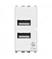 Doppel-USB-Steckdose 4Box 2,4A für Vimar Arke weiß 4B.V19B.USB.24