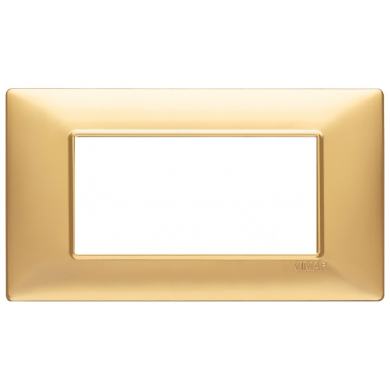 Vimar Plana Abdeckrahmen 4 Module Farbe Mattgold 14654.25