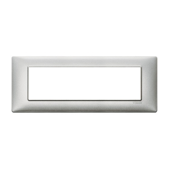 Vimar Plana Abdeckrahmen 7 Module Farbe Metallic Silber 14657.71