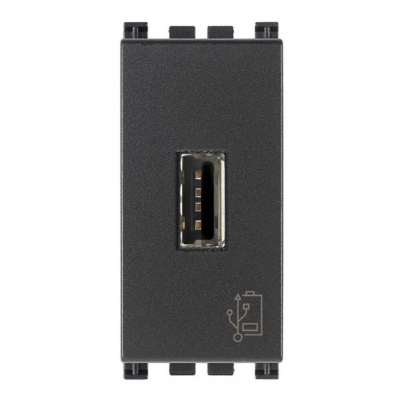 Steckernetzteil Vimar Arke USB 5V 1,5A 1 Modul dunkelgrau 19292