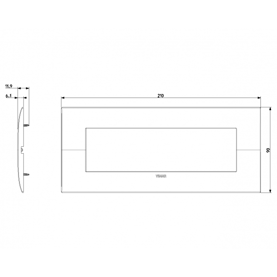 Platte Vimar FIT 7 Module Metall 19957.14