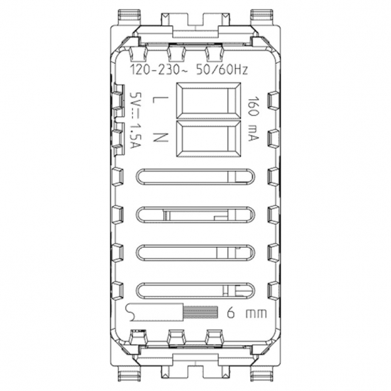 Vimar Eikon 5V1,5A USB-Stecker weiß 20292.