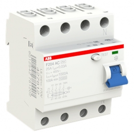 More about ABB reiner Fehlerstrom-Schutzschalter 4-polig 25A 30mA Typ AC F204 4 Module F427812