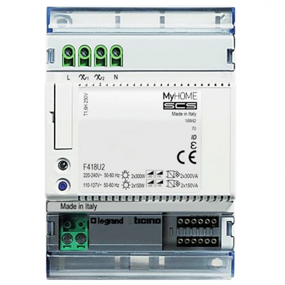 Bticino Universal-Dimmer 2 BUS-Ausgänge F418U2