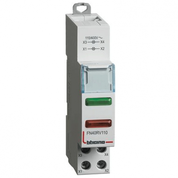 Bticino Kontrollleuchte mit rot/grüner LED 110-400 Vac 1 Modul FN40RV110