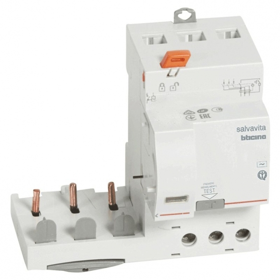 Bticino Fehlerstrom-Schutzschalter 4P AS 63A 1000mA 3 Module G46AS63