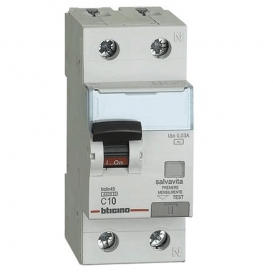 More about Bticino 1P+N 10A 30mA AC differentieller thermomagnetischer Schutzschalter 4,5kA 2 Module GA8813AC10