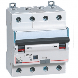 More about Bticino 4P 10A 300mA AC differentieller thermomagnetischer Schutzschalter 6kA 4 Module GN8844AC10