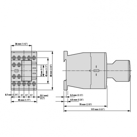 Eaton Hilfskontakt 3NO+1NC 276427