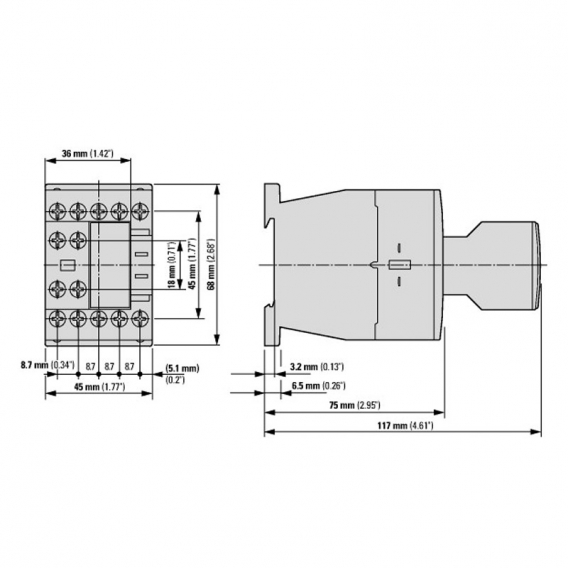 Hilfskontakt Eaton 2NA+2NC 277377