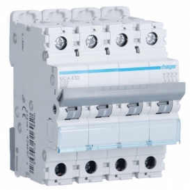 More about Leistungsschalter Hager 32A 4P 6KA C 4 module MCA432