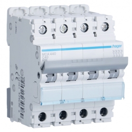 More about Leistungsschalter Hager 4P 6KA 40A C 4 module MCA440