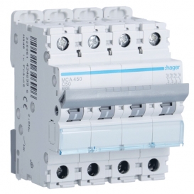 More about Leistungsschalter Hager 4P 6KA 50A C 4 module MCA450