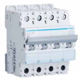 More about Leistungsschalter Hager 4P 6KA 63A C 4 module MCA463