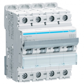 More about Leistungsschalter 4P Hager 16A 10KA C 4 module NCN416A