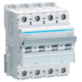 More about Leistungsschalter 4P Hager 20A 10KA C 4 module NCN420A