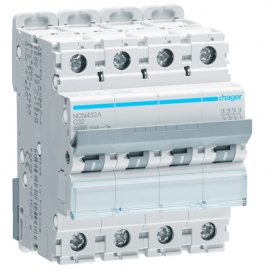 More about Leistungsschalter 4P Hager 32A 10KA C 4 module NCN432A