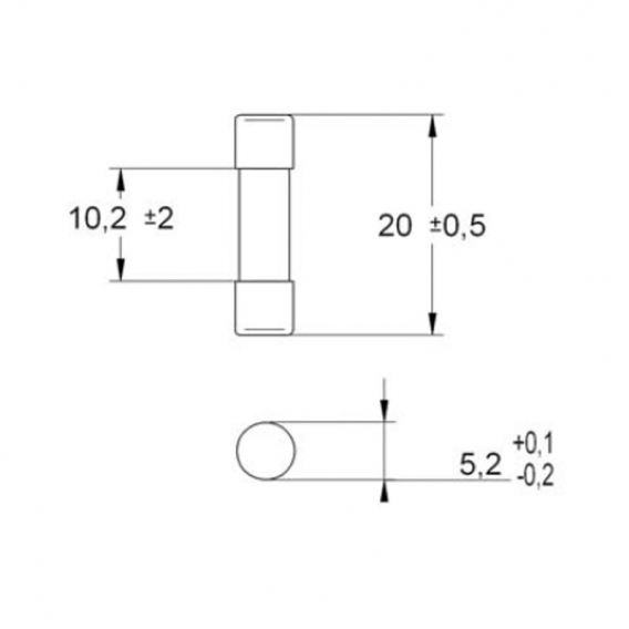 Italweber-Zylindersicherung 5 x 20 mm Standard 1,6A 250V 0101601