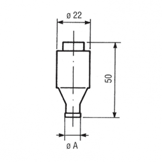 Diazed Italweber DII Sicherungsabstand E27 flink gebogen 6A 500V 1221006