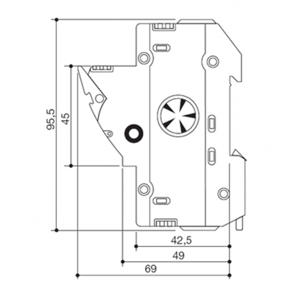 Italweber Sektionssicherungshalter BCH 14 x 51 mm 3-polig 50A 690V 2303051