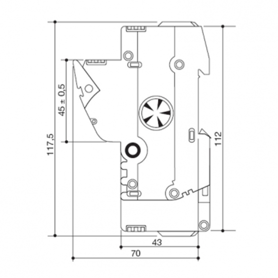 Italweber Sektionssicherungshalter BCH 22 x 58 mm 3 Pole 100A 690V 2303058