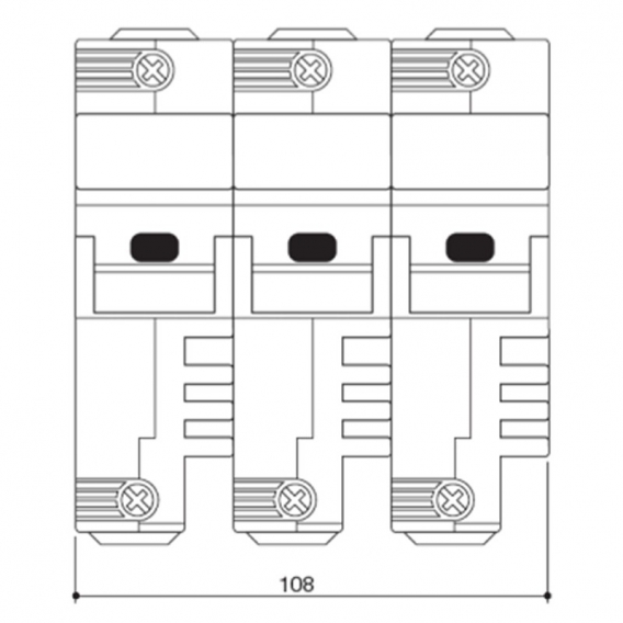 Italweber Sektionssicherungshalter BCH 22 x 58 mm 3 Pole 100A 690V 2303058