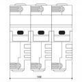 Italweber Sektionssicherungshalter BCH 22 x 58 mm 3 Pole 100A 690V 2303058