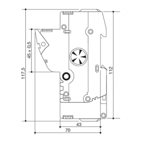 Italweber Sektionssicherungshalter BCH 22 x 58 mm 3-polig+N 100A 690V 2303059