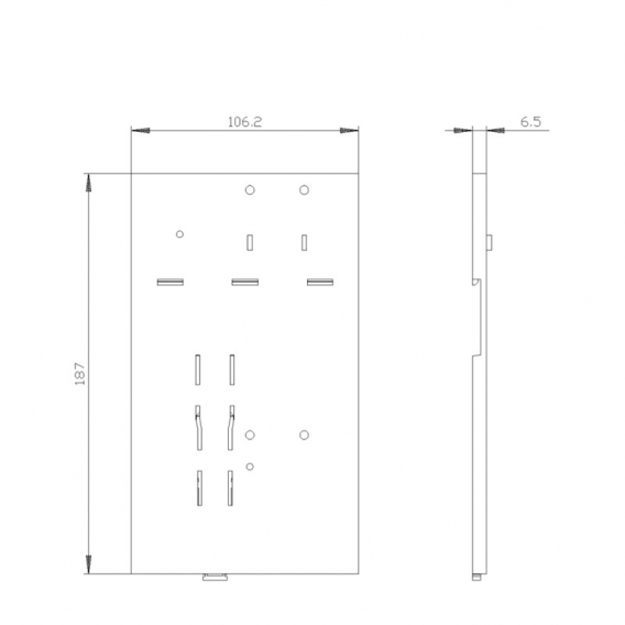 Siemens DIN-Adapter für 3/4-polige Kompaktleistungsschalter 3VA91870SH20