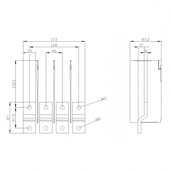 Siemens Frontbügelkupplungen für Box 3VA23 3VA94840QB00