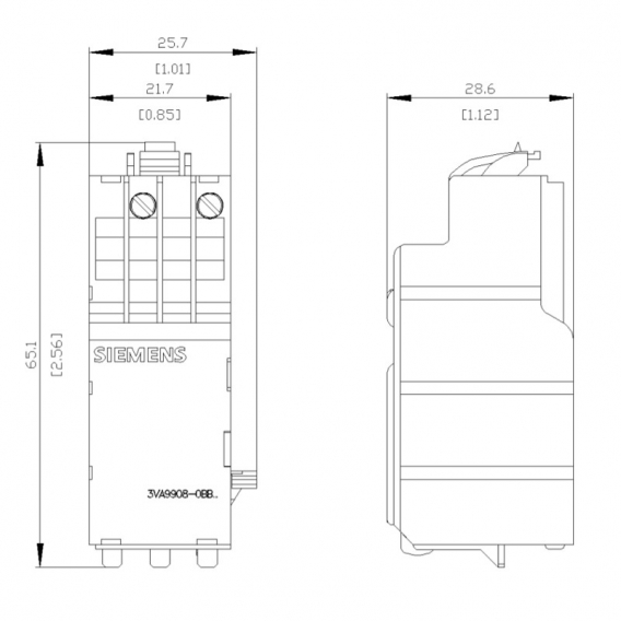 Siemens Mindestspannungsspule 208-230 Vac 3VA99080BB25