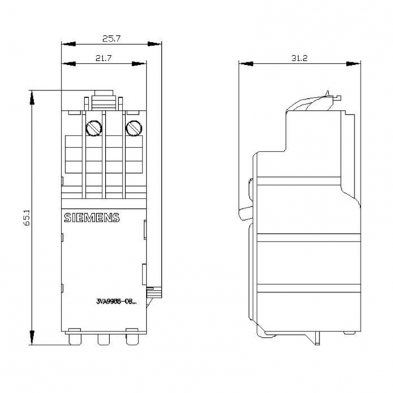 Siemens linksdrehende Spule FLEX 208-277VA 3VA99880BL33